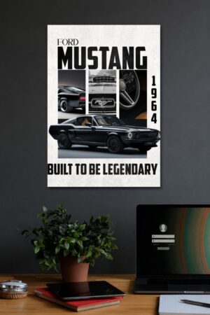 1 1968 FORD MUSTANG WALL POSTER