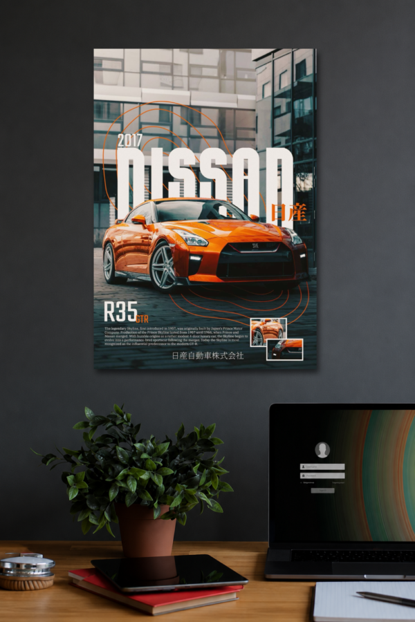16 NISSAN GT-R R35 WALL POSTER