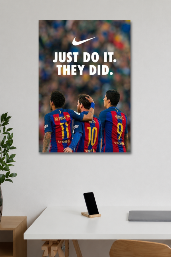 3 JUST DO IT – BARCELONA FOOTBALL WALL POSTER