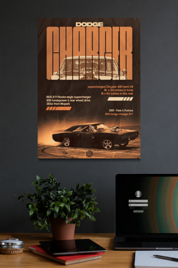 3 website product image DODGE CHARGER WALL POSTER