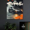 5 TOYOTA SUPRA MK4 WALL POSTER