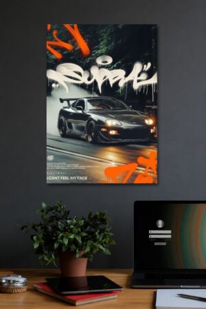 5 TOYOTA SUPRA MK4 WALL POSTER