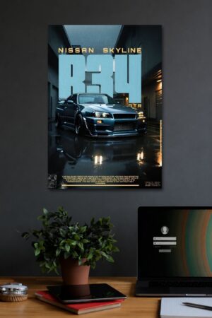 7 NISSAN SKYLINE R34 WALL POSTER