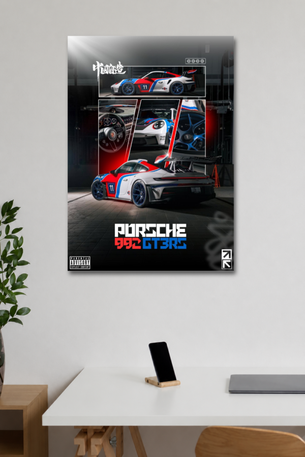 9 PORSCHE 992 GT3 RS PERFORMANCE WALL POSTER
